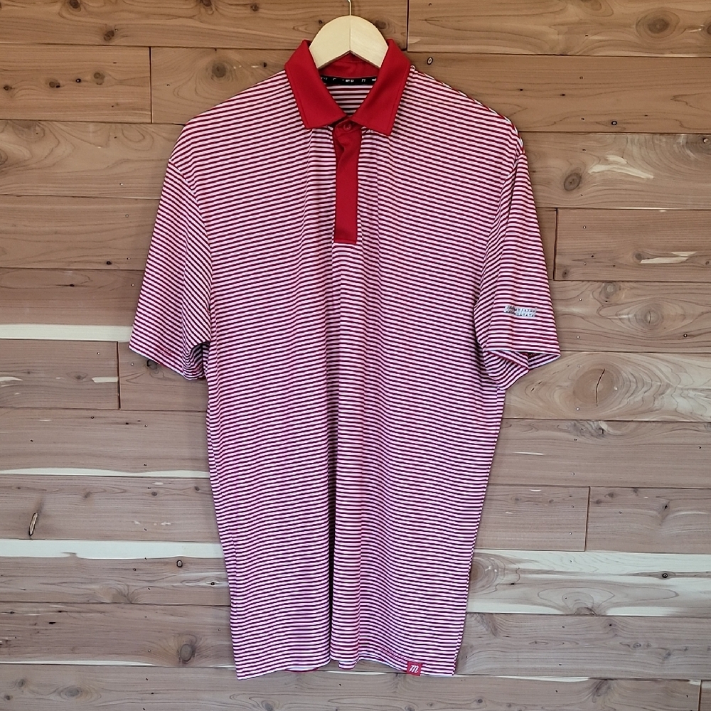 Marucci Red & White Striped Shirt, Size L